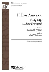 I Hear America Singing TTBB choral sheet music cover